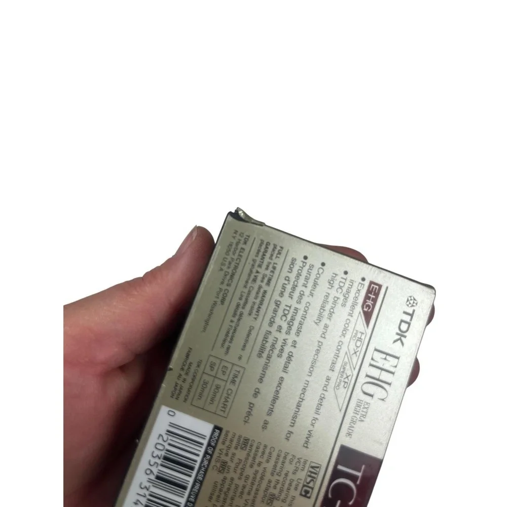 TDK EHG VHS-C Camcorder Tape TC-30 New Sealed 30 Min Recording Retro Analog